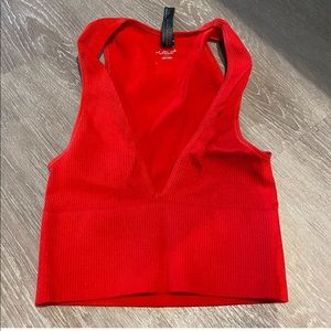 Red crop top